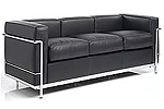 LC2 Petit Modele Three Seat Sofa - Black Leather $6,455